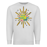 Dove Grey here comes the sun Premium Sweatshirt - MaliasSmallBusiness