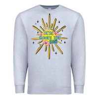 Heather Grey here comes the sun Premium Sweatshirt - MaliasSmallBusiness