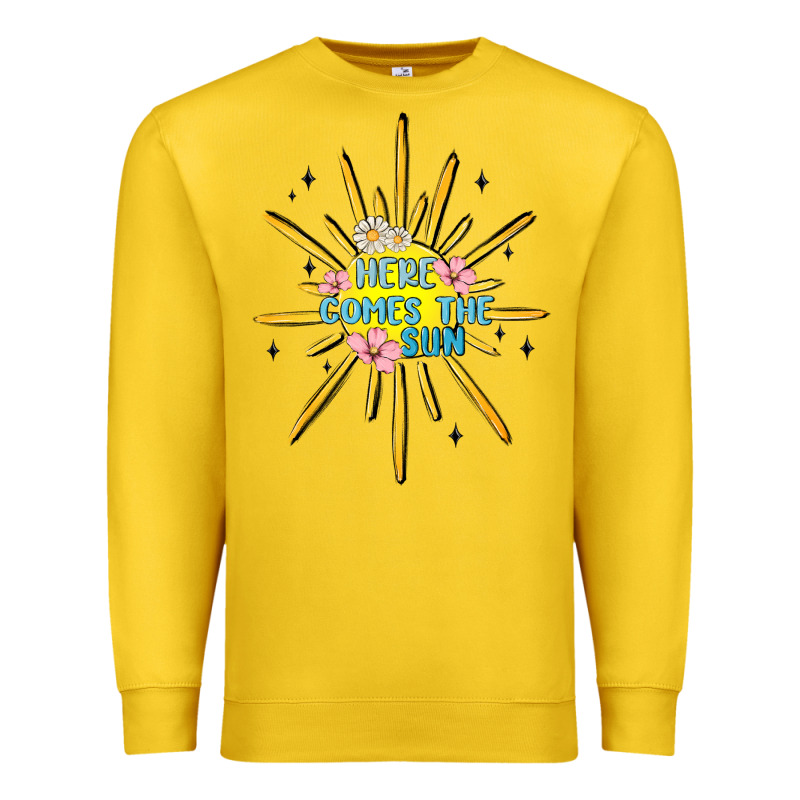 Here Comes The Sun Premium Sweatshirt by MaliasSmallBusiness | Teevron