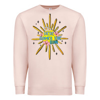 Pale Pink here comes the sun Premium Sweatshirt - MaliasSmallBusiness