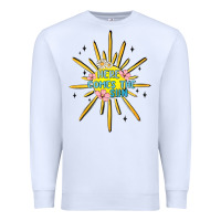 White here comes the sun Premium Sweatshirt - MaliasSmallBusiness
