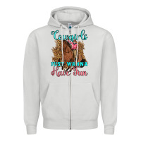 Dove Grey cowgirls just wanna have fun Zipper Hoodie - Artiststas