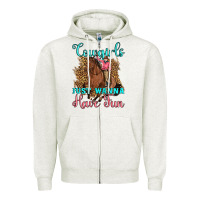 Oatmeal Heather cowgirls just wanna have fun Zipper Hoodie - Artiststas