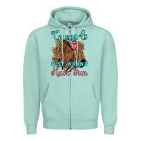 Seafoam cowgirls just wanna have fun Zipper Hoodie - Artiststas