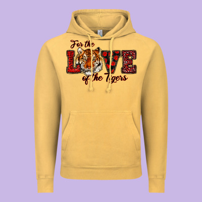 Vintage Hoodie for the love of the tigers red