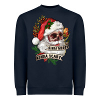 Navy Kinda merry kinda scary Heavyweight Sweatshirt - RanaPortraitStore