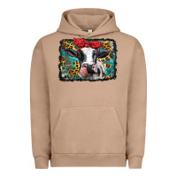 Pigment Burro holstein cow with glitter and leopard background Urban Hoodie - BarkalooDesign