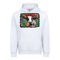 White holstein cow with glitter and leopard background Urban Hoodie - BarkalooDesign