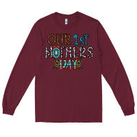 Burgundy our 1 st mother's day Long Sleeve Tee - CowhideDigitalArt