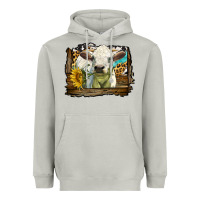 Moon Dust charolais heifer with western background Heavyweight Hoodie - LillyAllenDesigns