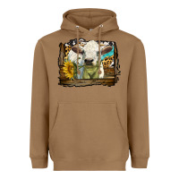 Toasted Coconut charolais heifer with western background Heavyweight Hoodie - LillyAllenDesigns