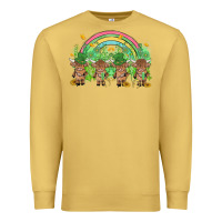 Antique Gold st patrick's day baby highland cow Premium Sweatshirt - MaliasSmallBusiness