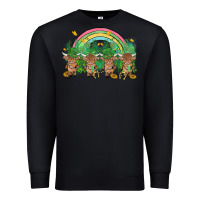 Black st patrick's day baby highland cow Premium Sweatshirt - MaliasSmallBusiness