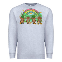 Heather Grey st patrick's day baby highland cow Premium Sweatshirt - MaliasSmallBusiness