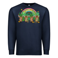 Navy st patrick's day baby highland cow Premium Sweatshirt - MaliasSmallBusiness