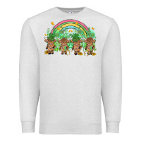 Oatmeal Heather st patrick's day baby highland cow Premium Sweatshirt - MaliasSmallBusiness