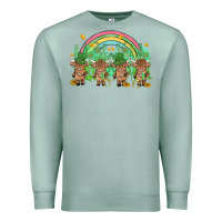 Seafoam st patrick's day baby highland cow Premium Sweatshirt - MaliasSmallBusiness