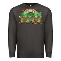 Smoke st patrick's day baby highland cow Premium Sweatshirt - MaliasSmallBusiness
