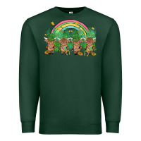 Sports Green st patrick's day baby highland cow Premium Sweatshirt - MaliasSmallBusiness