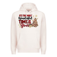 Pale Pink its the most wonderful time of the year Premium Hoodie - MaliasSmallBusiness