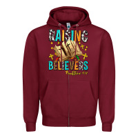 Burgundy Raising believers matthew 4 17 Zipper Hoodie - AdoDesignShop