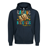 Navy Raising believers matthew 4 17 Zipper Hoodie - AdoDesignShop