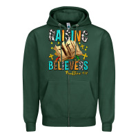 Sports Green Raising believers matthew 4 17 Zipper Hoodie - AdoDesignShop