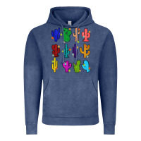 Vintage Denim christmas glitter cactus Vintage Hoodie - Zillion Design Studio