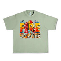 Oil Green firefighter Urban Heavy Tee - Zillion Design Studio