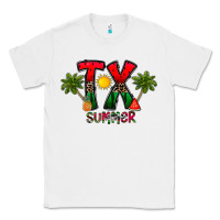 White texas summer Classic Tee - CowhideDigitalArt