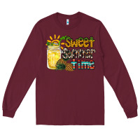 Burgundy sweet summer time pineapple Long Sleeve Tee - RacoonDesign