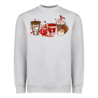 Heather Grey baseball coffee cups Heavyweight Sweatshirt - texasbilliewilder