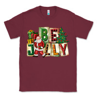 Burgundy be jolly santa christmas Classic Tee - FaDigitalArtStudio