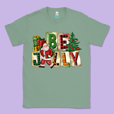 Be Jolly Santa Christmas Classic Tee Designed By Fadigitalartstudio