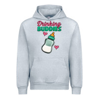 Heather Grey drinking buddies baby bottle Urban Hoodie - Jasminsmagicworld