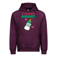 Mauve Wine drinking buddies baby bottle Urban Hoodie - Jasminsmagicworld