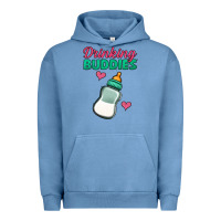 Pigment Pebble Blue drinking buddies baby bottle Urban Hoodie - Jasminsmagicworld