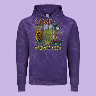 Vintage Hoodie camp more worry less