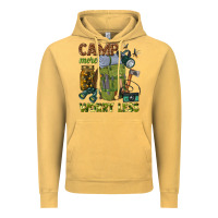 Vintage Mustard camp more worry less Vintage Hoodie - texasbilliewilder