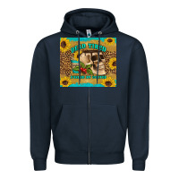 Navy dead tired fueled by coffee Zipper Hoodie - Artiststas