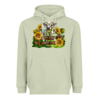Matcha charolais heifer with sunflowers Heavyweight Hoodie - LillyAllenDesigns
