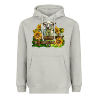Moon Dust charolais heifer with sunflowers Heavyweight Hoodie - LillyAllenDesigns
