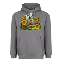 Storm charolais heifer with sunflowers Heavyweight Hoodie - LillyAllenDesigns