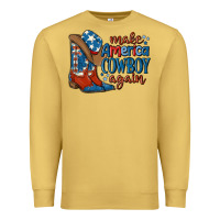Antique Gold make america cowboy again Premium Sweatshirt - MaliasSmallBusiness