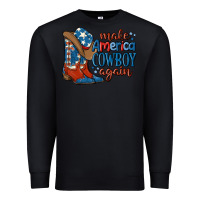Black make america cowboy again Premium Sweatshirt - MaliasSmallBusiness