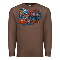 Chestnut make america cowboy again Premium Sweatshirt - MaliasSmallBusiness