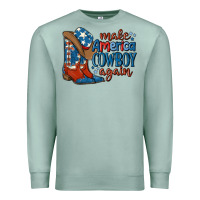 Seafoam make america cowboy again Premium Sweatshirt - MaliasSmallBusiness