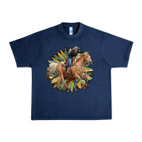 Navy sunflower rodeo Urban Heavy Tee - RanaPortraitStore