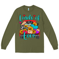 Army Green loads of love with truck Long Sleeve Tee - HRA Design Shop