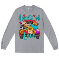 Heather Grey loads of love with truck Long Sleeve Tee - HRA Design Shop